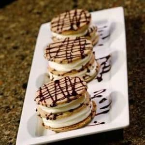 cookies with chocolate drizzle