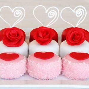 pink and flower shape cookies