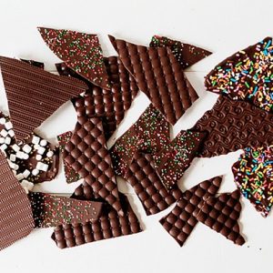 Chocolate Bark with amazing patterns on the back!! SO easy to do!