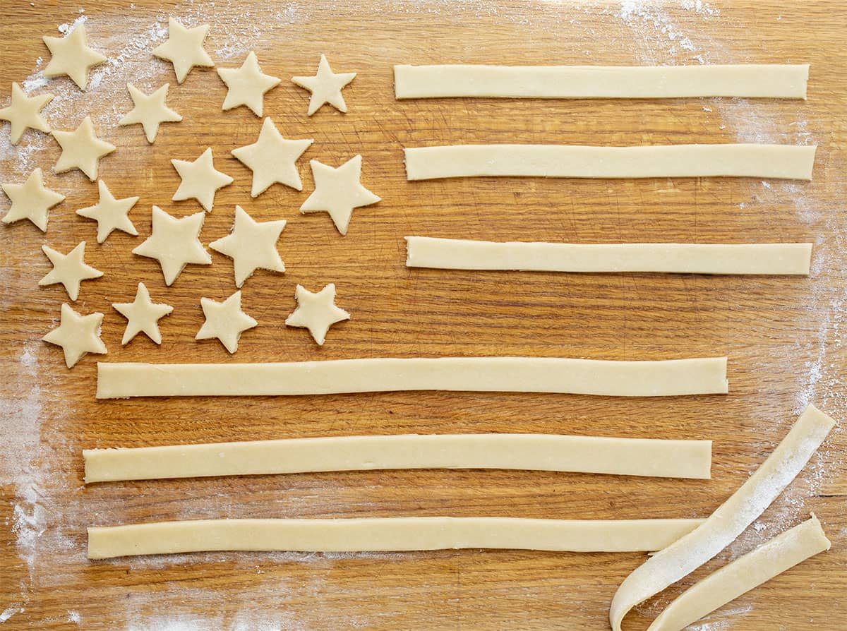 Dough for Stars and Stripes Pie - Flag Pie.