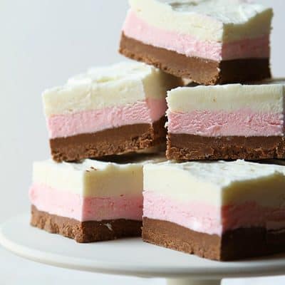 Neapolitan Fudge! A Great NO BAKE dessert!