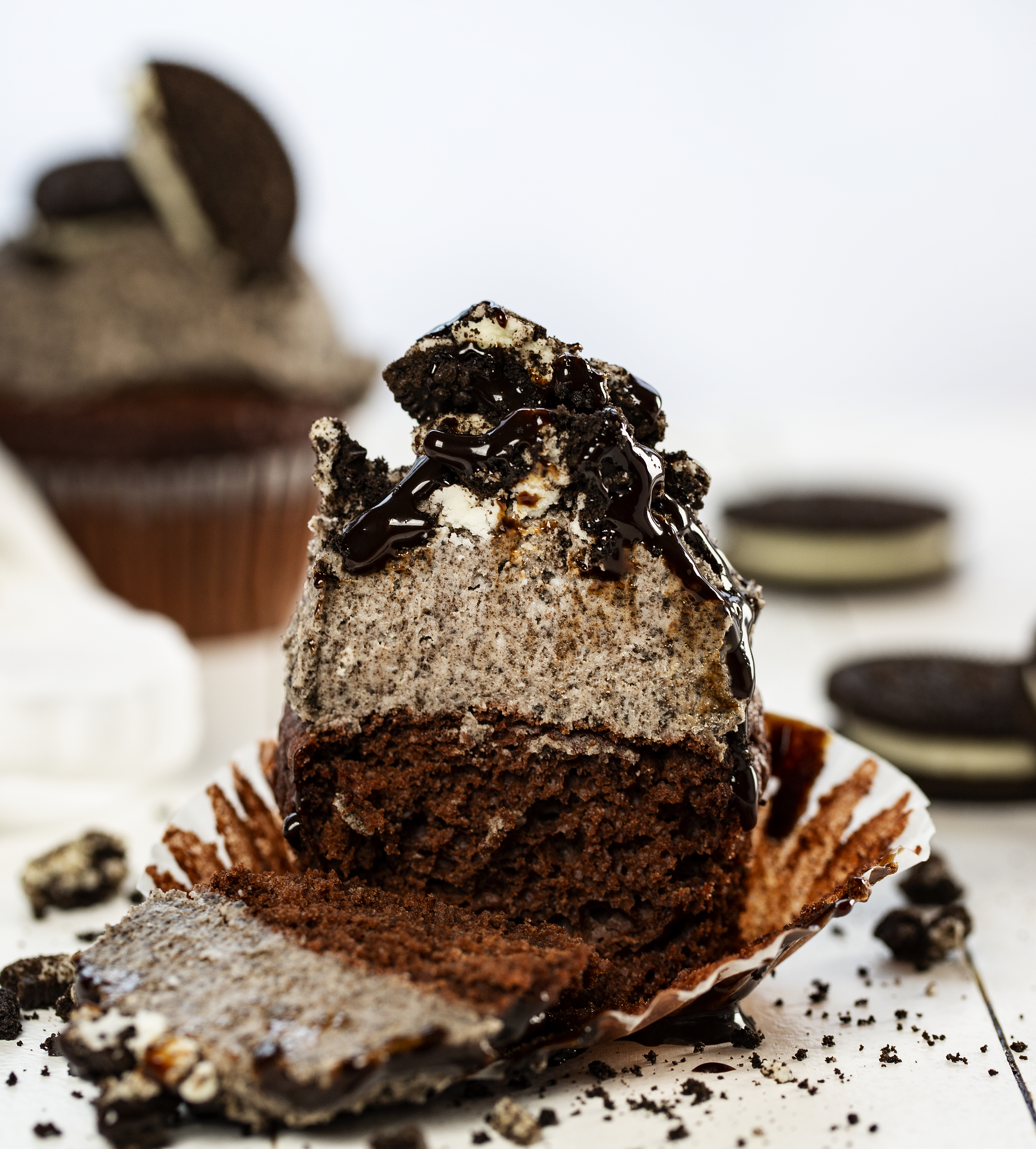 Moist Chocolate Cupcake with Oreo Buttercream