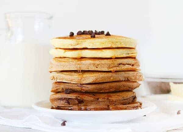 Vanilla Cinnamon Chocolate Ombre Pancakes