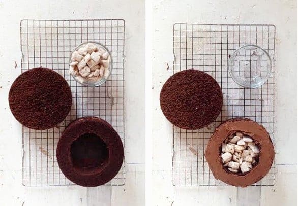 Puppy Chow Surprise Inside Cake HOW TO