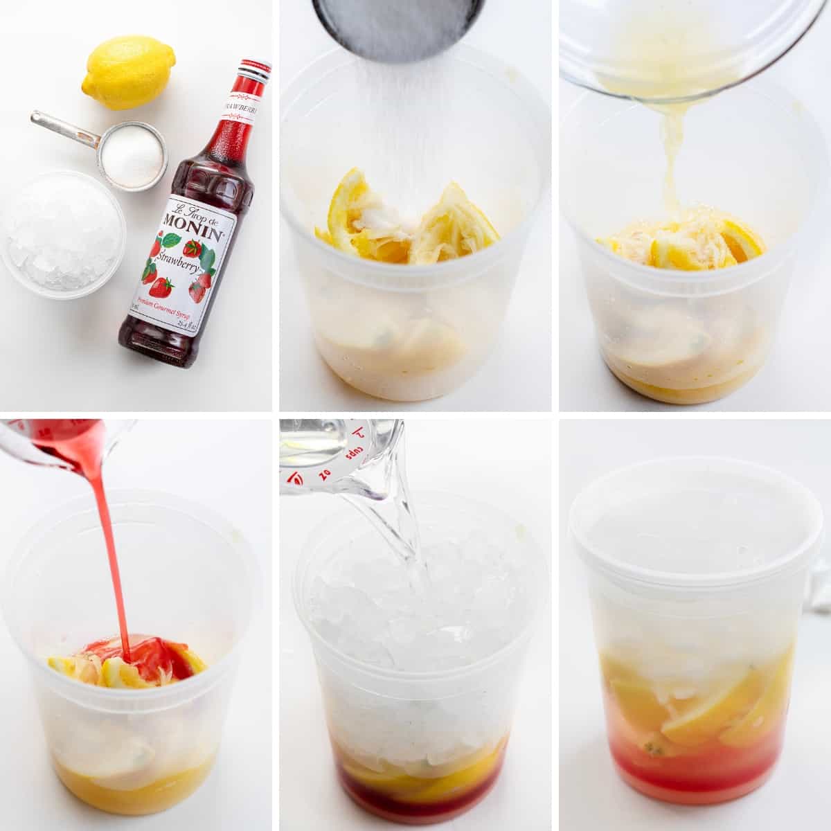 State Fair Strawberry Lemonade is a refreshing and flavorful drink that combines the tartness of lemon with the sweetness of strawberries. It's meant to be one huge extra large drink, intending to last as you wander around a state fair. However, you don't have to mess with any crowds when you can make it at home! Steps for Creating a State Fair Strawberry Lemonade at Home with Equipment Used and Each Step of the Ingredient Process.