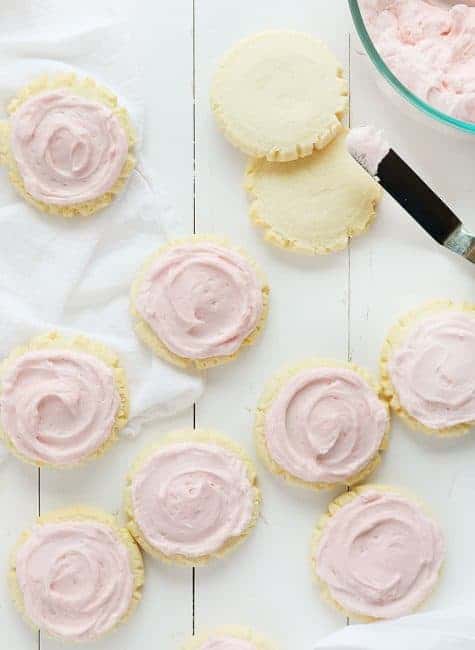 These beautiful cookies are the BEST tasting sugar cookie you will ever try!! Extensively tested and approved! #sugarcookies #sugarcookierecipe #sugarcookiefrosting #swigcookie #pinkfrosting #iambaker Sugar Cookie Recipe